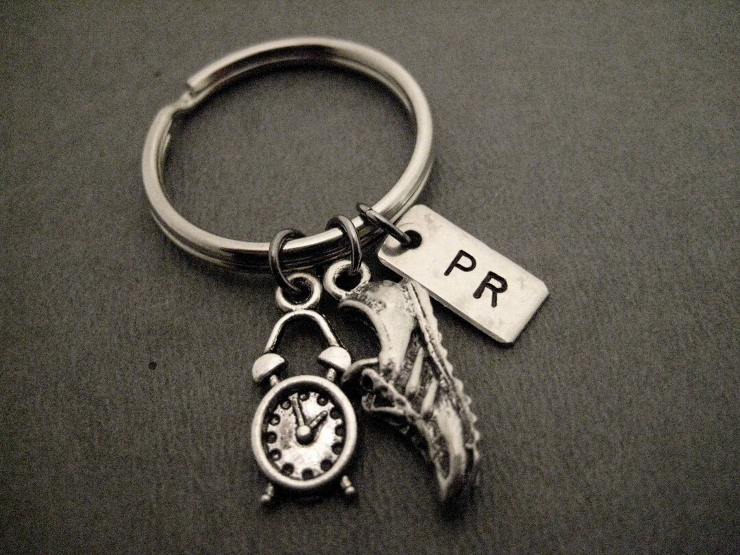 Prl Key Chain Time to Run a PR Key Chain / Bag Tag - Handmade Nickel Silver PR Charm ...