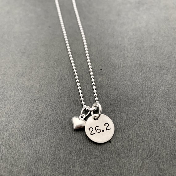 Marathon Running Charm 26.2 Antiqued Sterling Silver - Made in the USA Marathon Running Charm 26.2 Antiqued Sterling Silver - Made in the USA