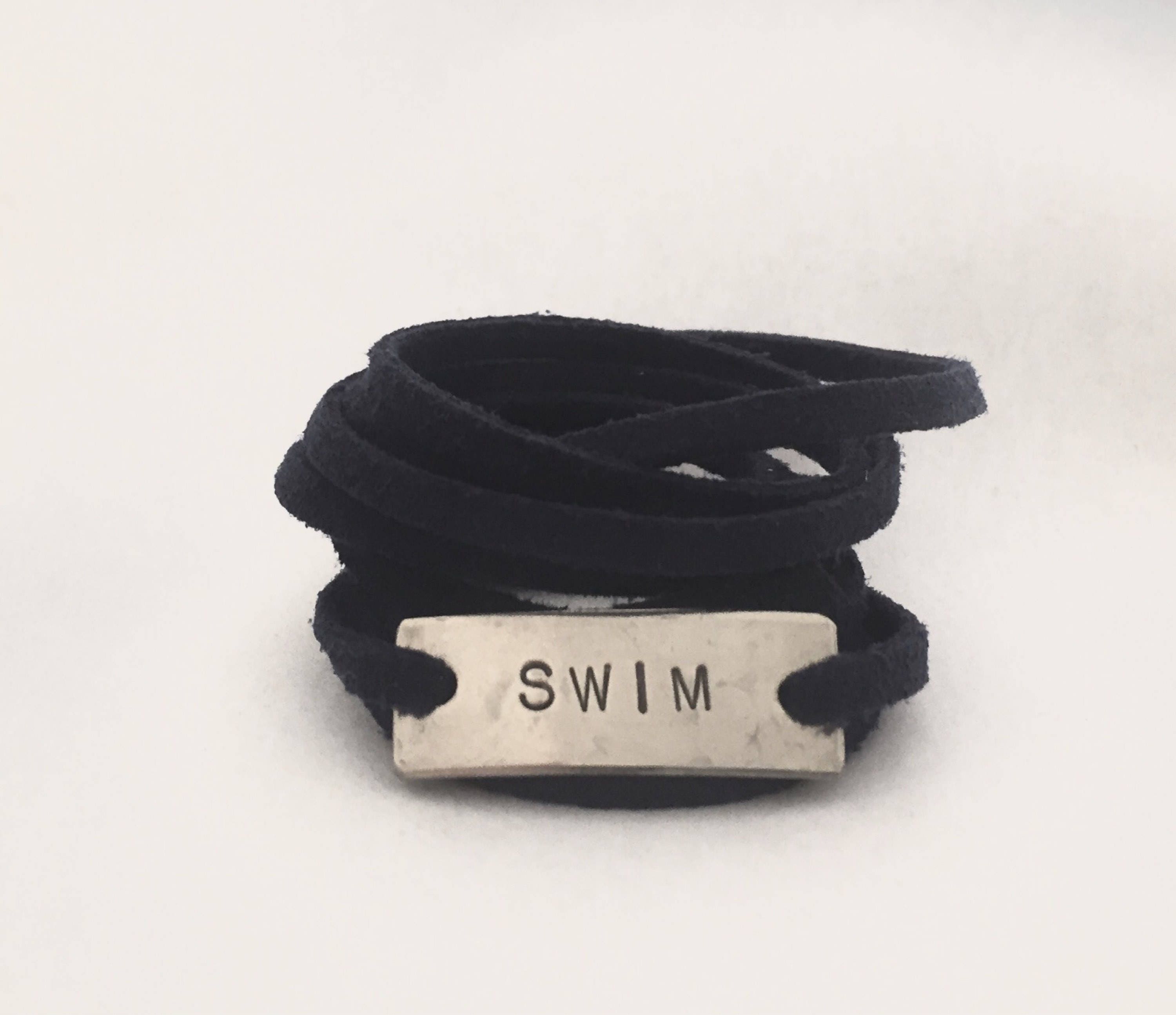 SWIM Wrap Bracelet Swimming Jewelry Triathlon Jewelry Etsy