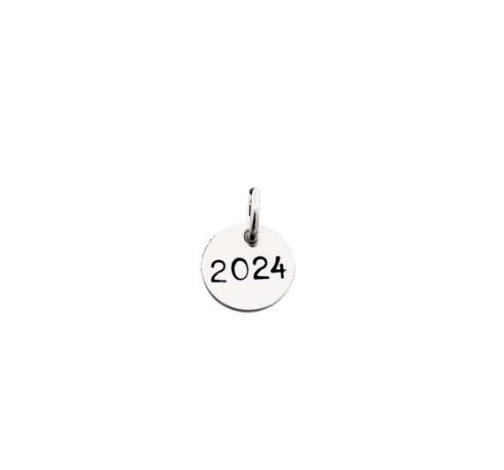 Year 2019 Charm Round Sterling Silver Year 2019 Charm Round Sterling Silver
