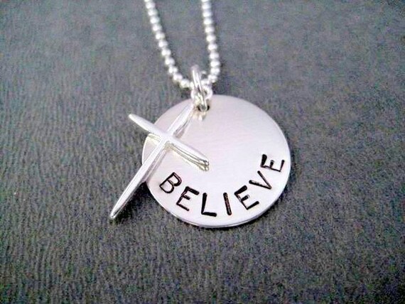 Believe Cross Pendant Necklace