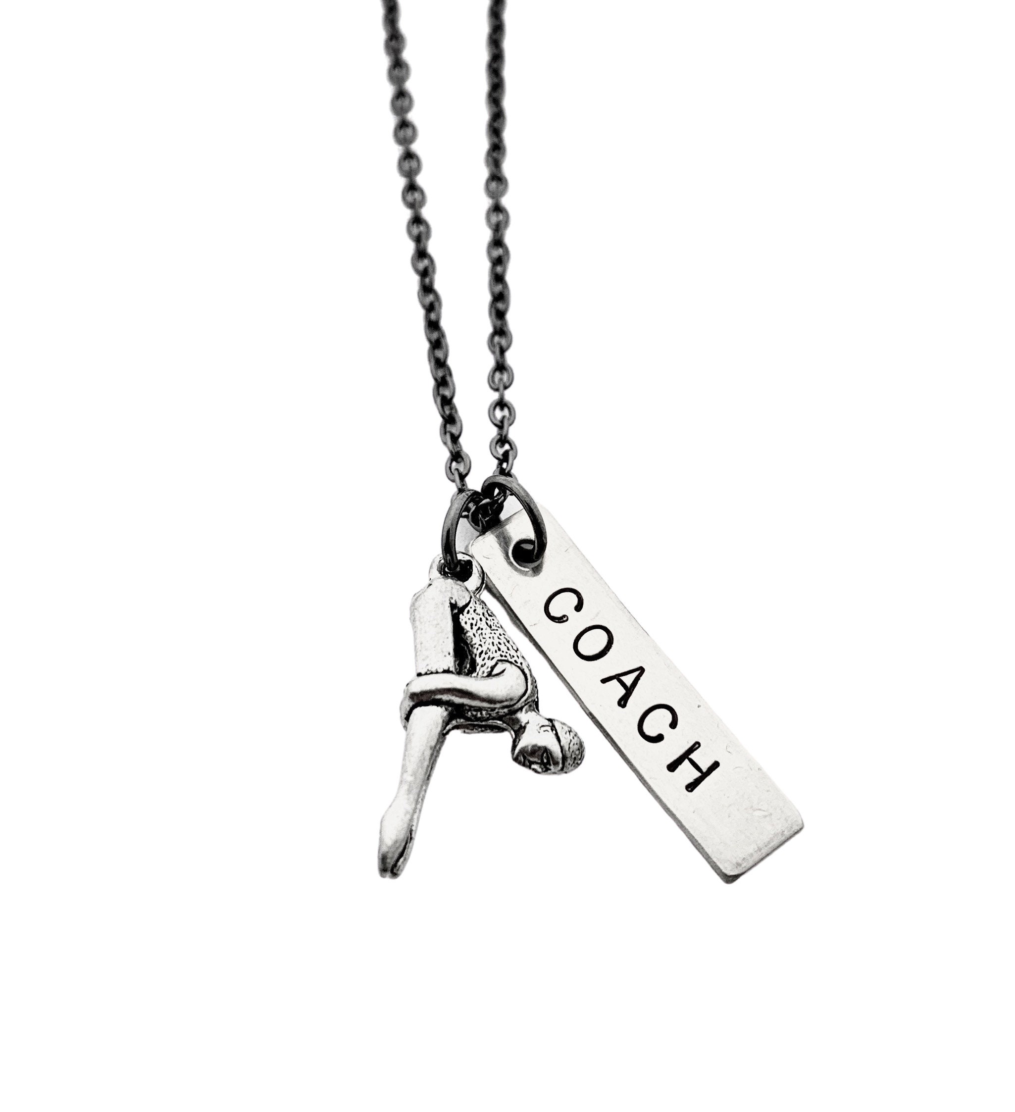 DIVE COACH Necklace Diving Necklace on Gunmetal chain Etsy