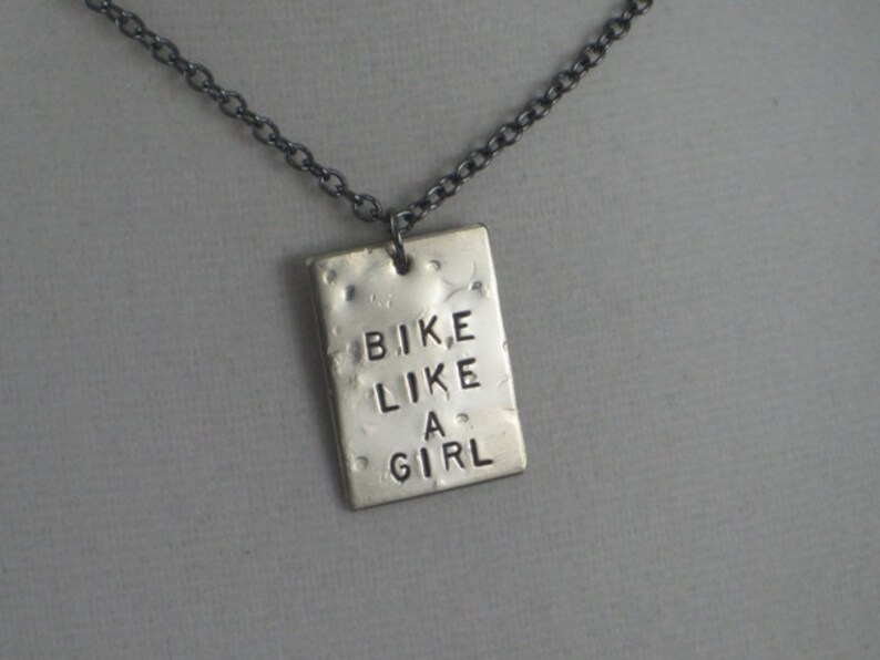 BIKE LIKE A GIRL Bike Necklace Triathlon Jewelry Bike Etsy