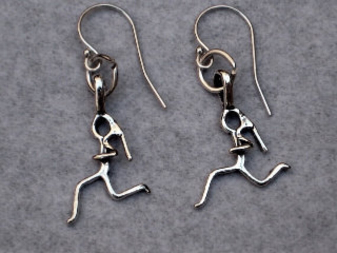 I AM a RUNNING GIRL Sterling Silver Earrings Running Jewelry Etsy