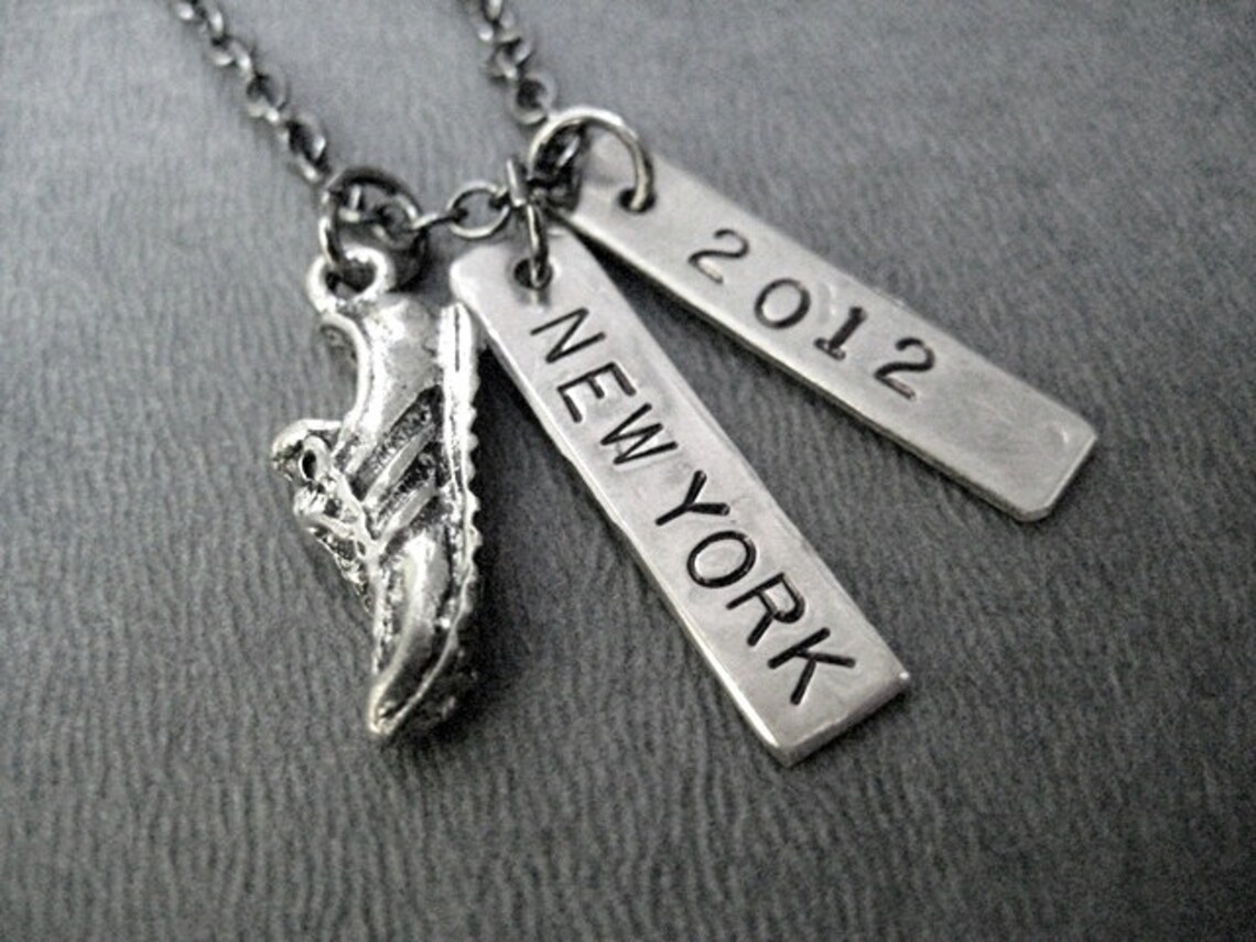 NEW YORK City Marathon Necklace Choose Year or Custom Date Etsy