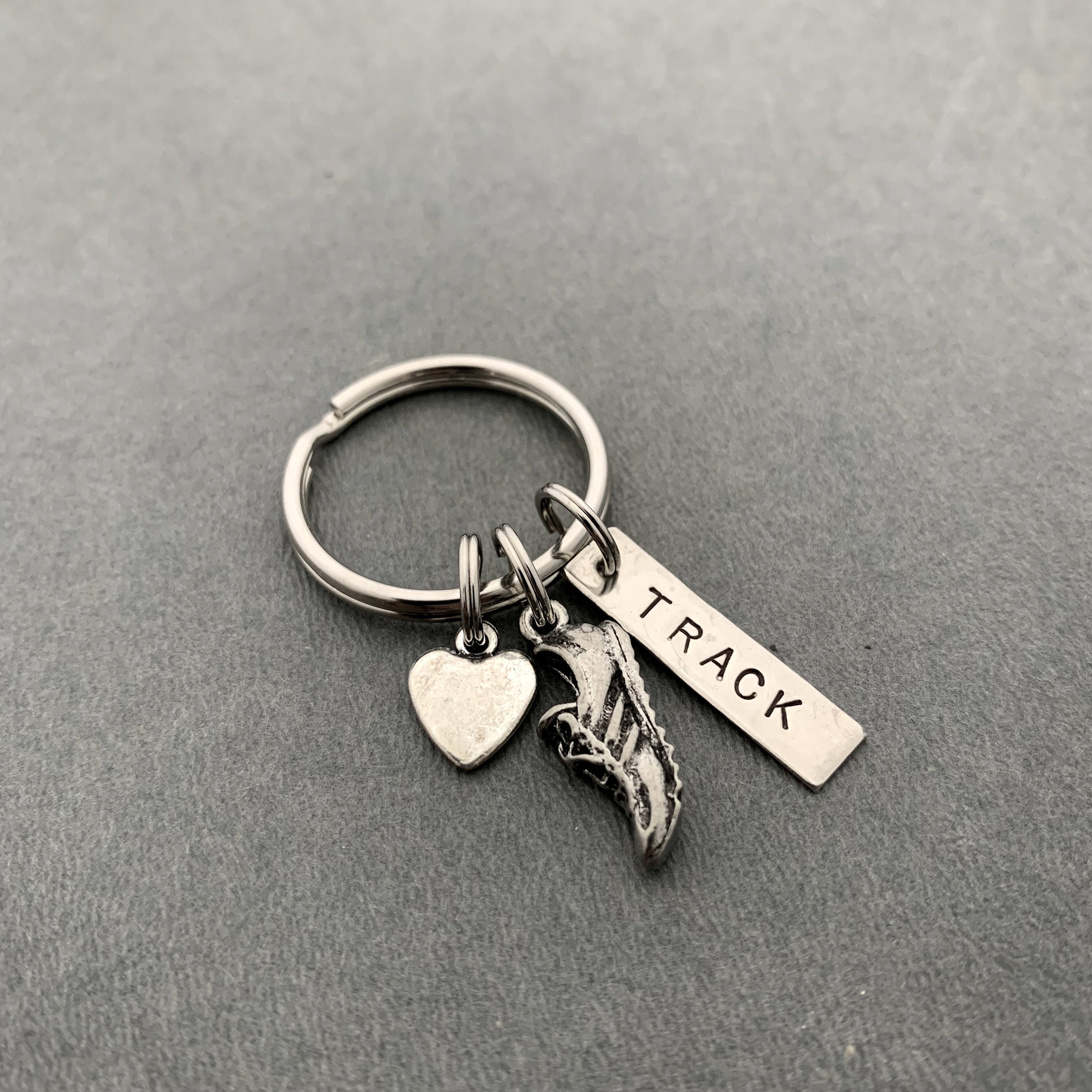 Track Key Ring Love to Run TRACK Key Chain / Bag Tag - Ball Chain or Key Ring - Track ...