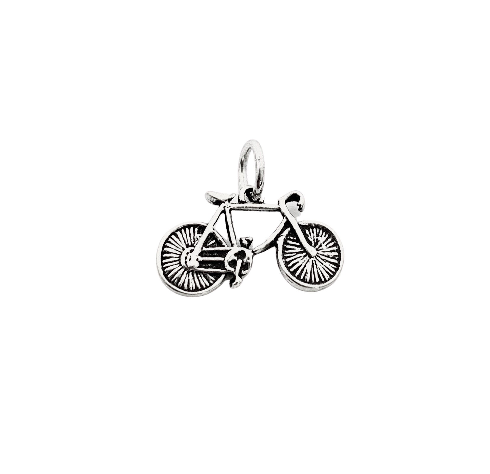 Sterling Silver BICYCLE Charm Add on Charm Bike Charm Etsy