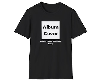 Custom Album Cover T-Shirt | Minimal Text Graphic