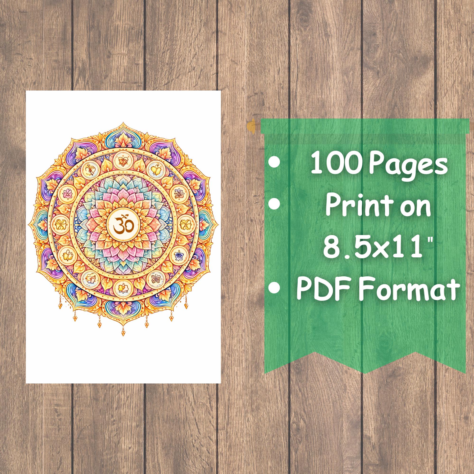 Mandala Coloring Book Printable PDF for Adults Relaxing Coloring Pages ...