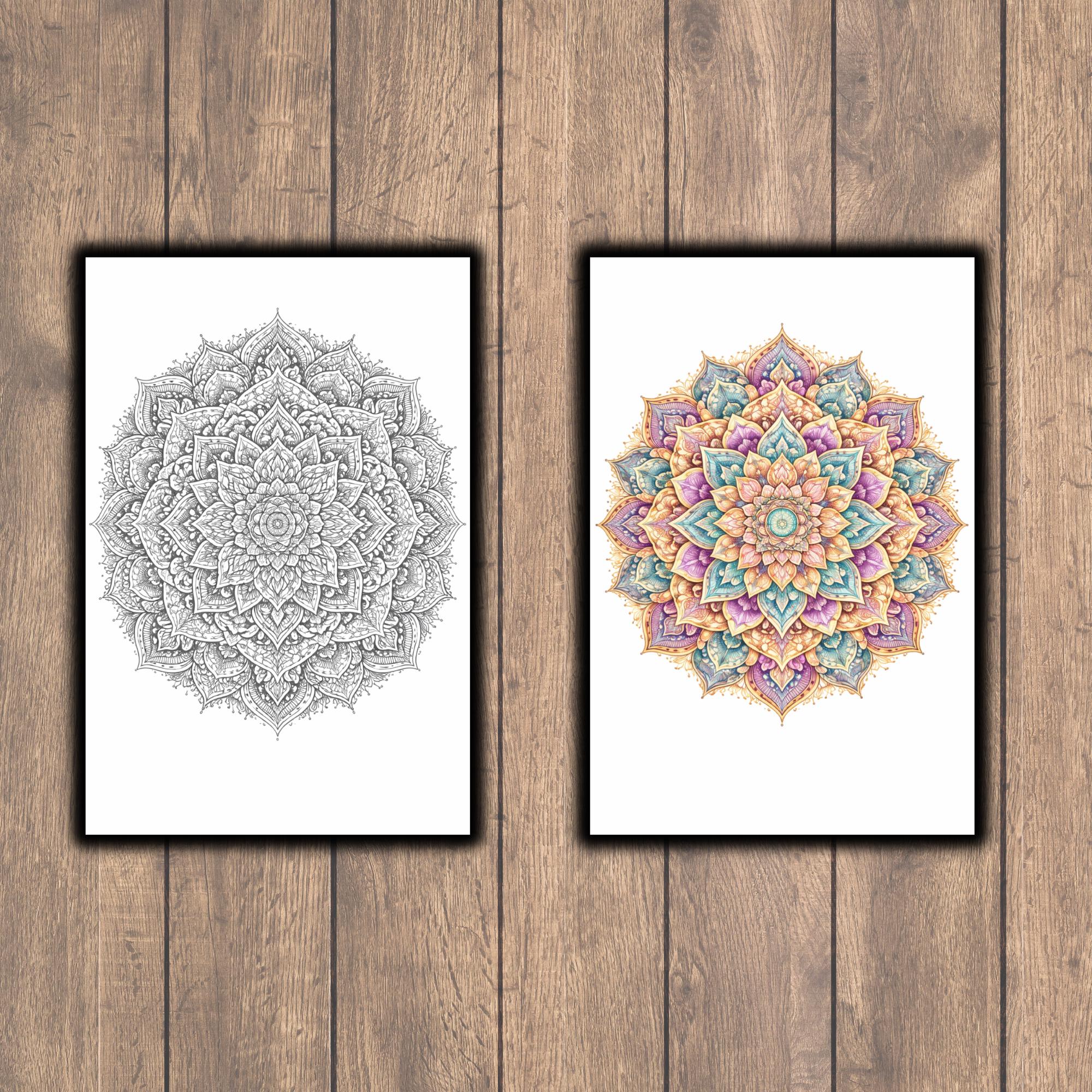 Mandala Coloring Book Printable PDF for Adults Relaxing Coloring Pages ...