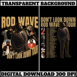 Rod Wave Don't Look Down Tour PNG (Digitaler Download)