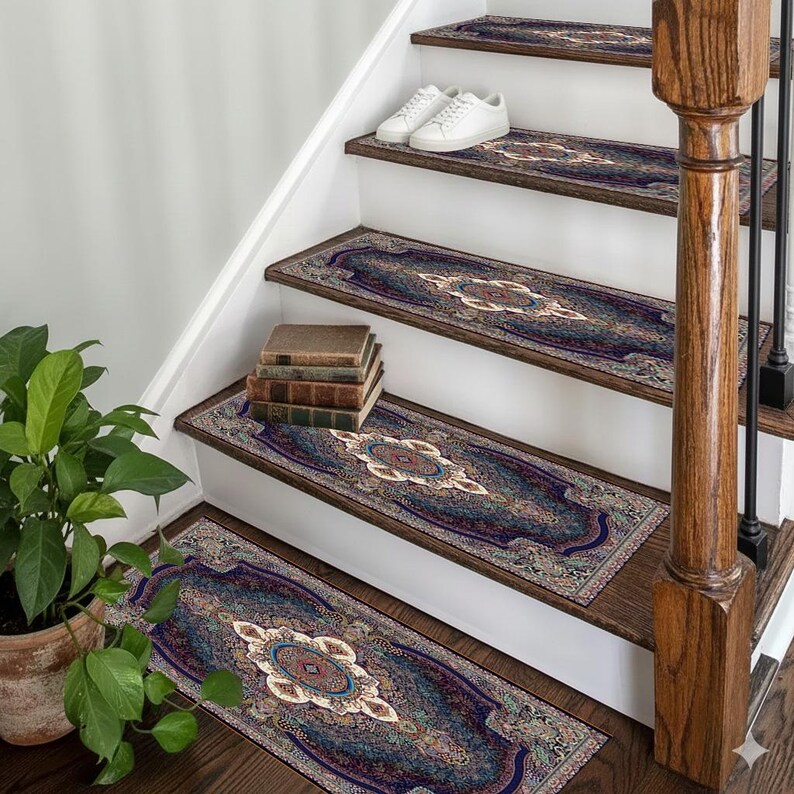 Washable Stair Treads, Non Slip, Rustic Stair Rugs - Etsy
