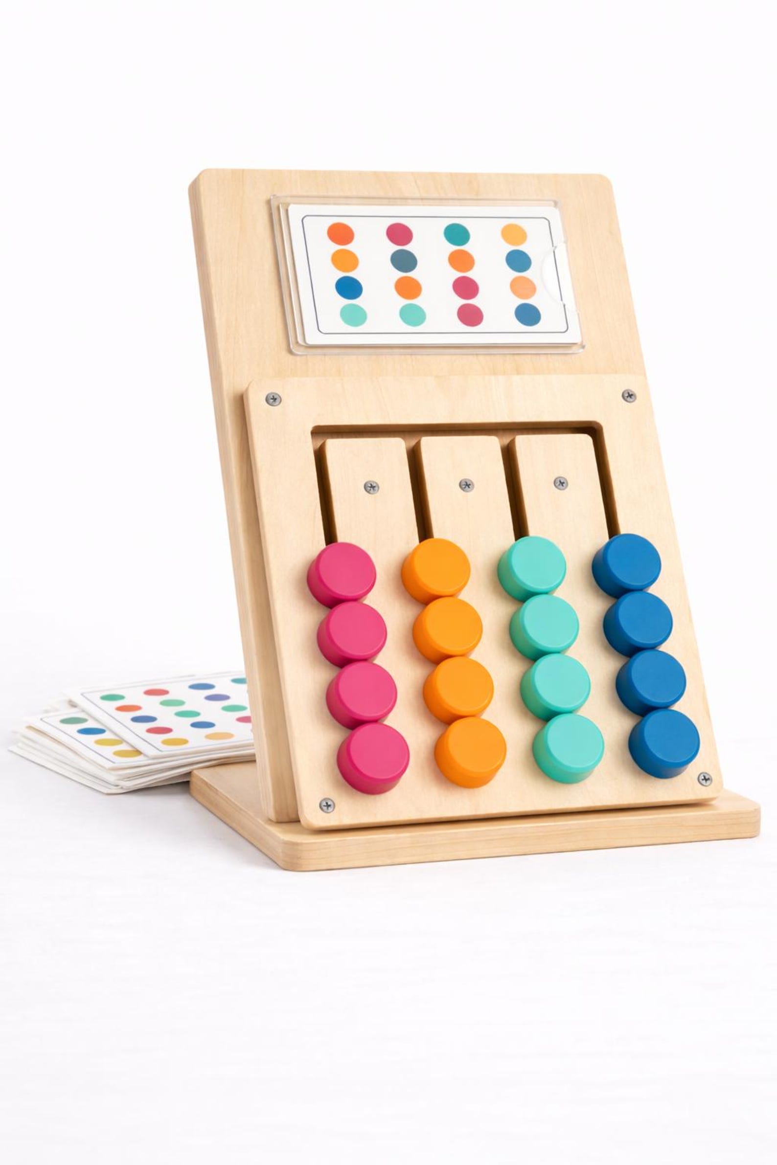 Montessori Wooden Toy for Toddlers – Color Sorting Board – Fine Motor ...