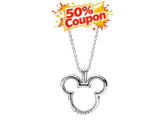 Medaillon Kette Disney Mickey Mouse Floating Locket-60cm