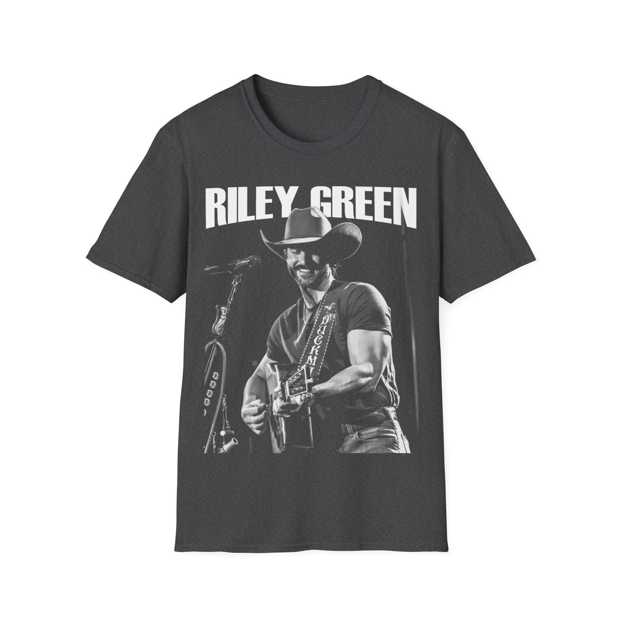 T-shirt Graphique Riley Green Tour - Taille S à 5XL - Charbon - Neuf Avec étiquettes
