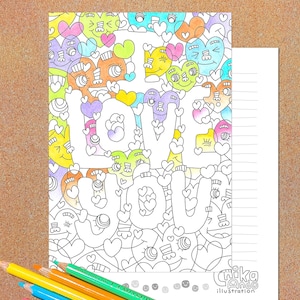 Personnalisez votre carte avec vos propres couleurs | Carte d'amour et de gratitude par des enfants | Carte personnalisable fabriquée au Canada | Art mural