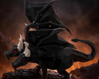 King Black Dragon Boss from Old School Runescape - KBD Figure, Runescaper Decor, OSRS Gift