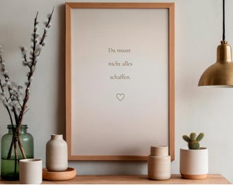 You don't have to do everything | Printable Wall Art | Digital Download | Cozy Wall Art | Scandinavian Print