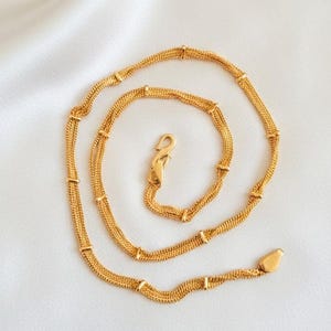 Elegant Handmade Gold Plated Snake Chain Necklace Jewellery-"20" Inc For Unisex