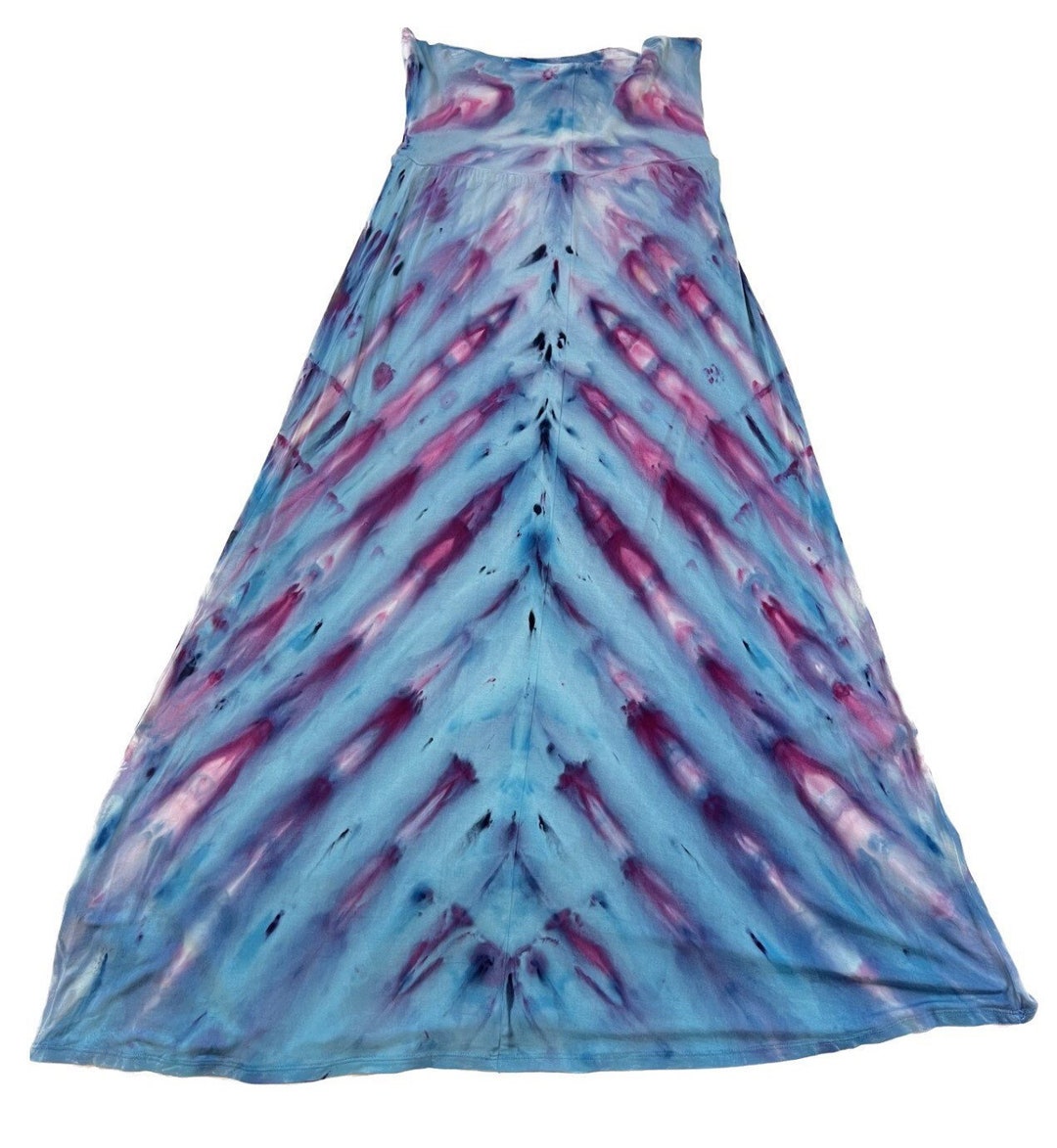 New Dye Maxi Skirt - BLUE TIE DYE