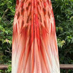 Backless Halter Dress Rust Sunburst Design Tie dye