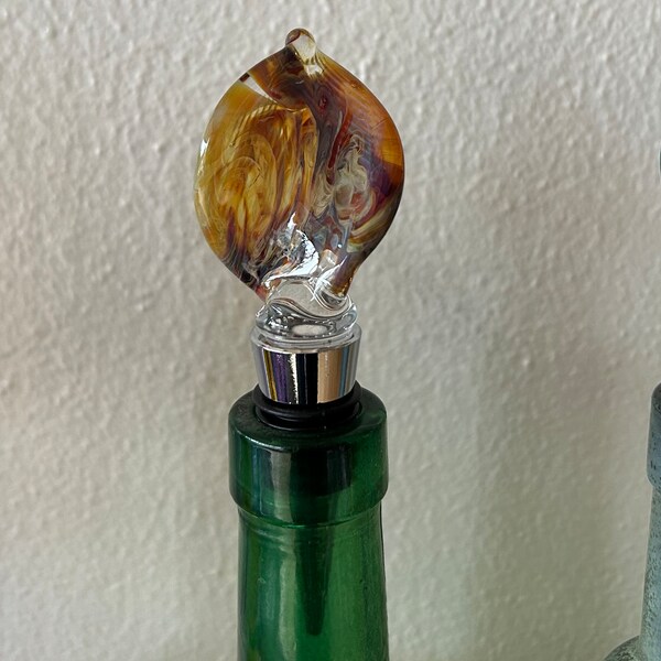 Hand Sculpted Glass Bottle Stopper