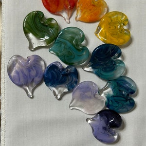 Glass Hearts Hand Sculpted and made in the USA