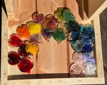 Glass Hearts Hand Sculpted and made in the USA