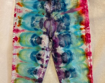 tie dye rainbow capri jeans