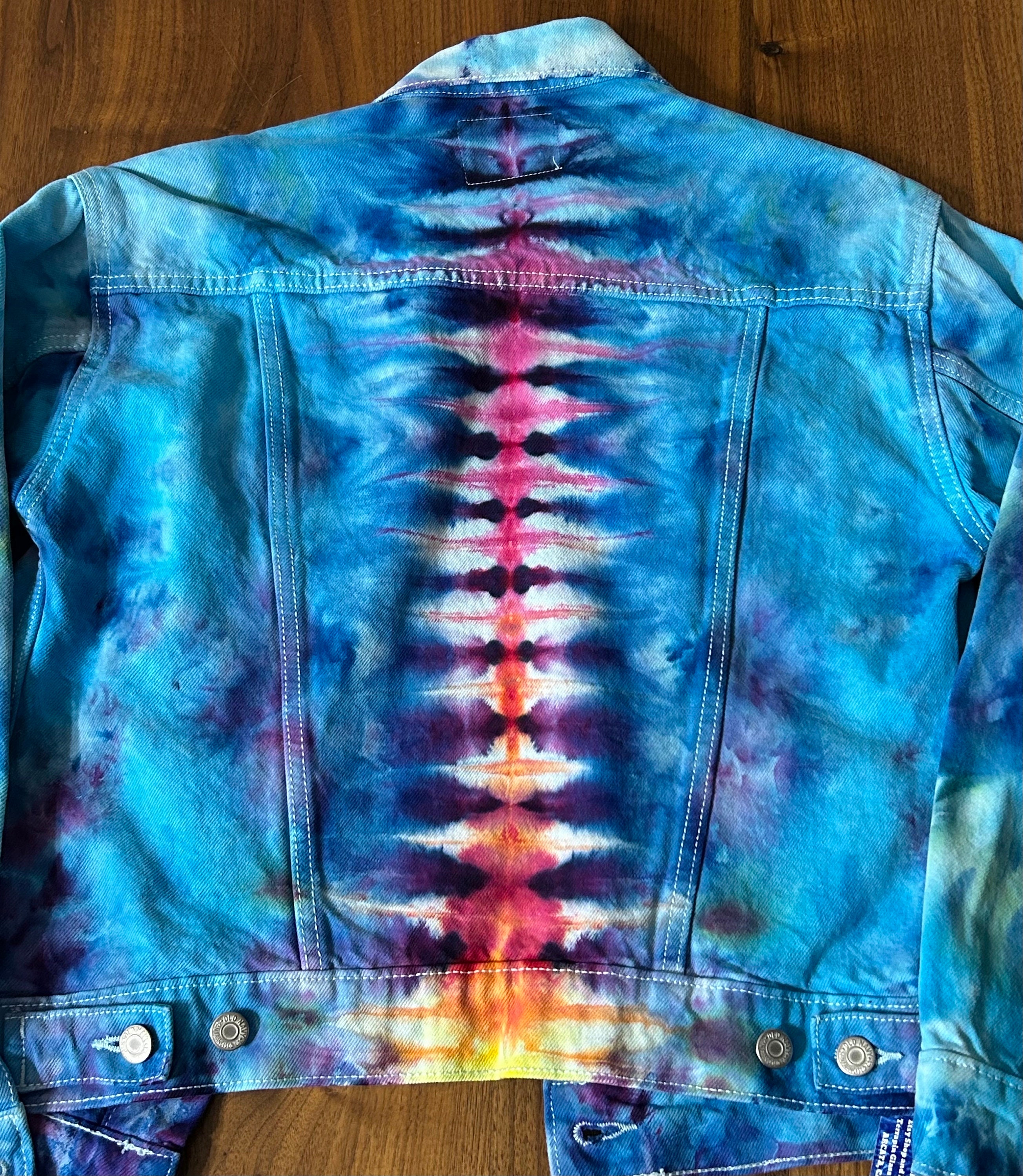 Denim Trucker Bdg Tie Dye Denim Shirt Jacket Tie Dye Jean Jacket Men
