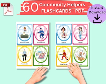 Schede didattiche stampabili sui mestieri della comunità: professioni, carriere, bambini piccoli, scuola materna, asilo, istruzione domiciliare, classi. Schede didattiche in PDF.