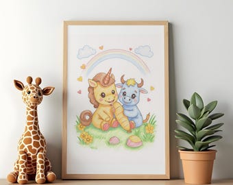 Libro da colorare unicorno, 135 pagine per bambini (download digitale formato A4/US Letter)