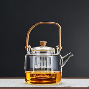 Glass Teapot with Infuser | Heat-Resistant Borosilicate Kettle for Loose Leaf Tea