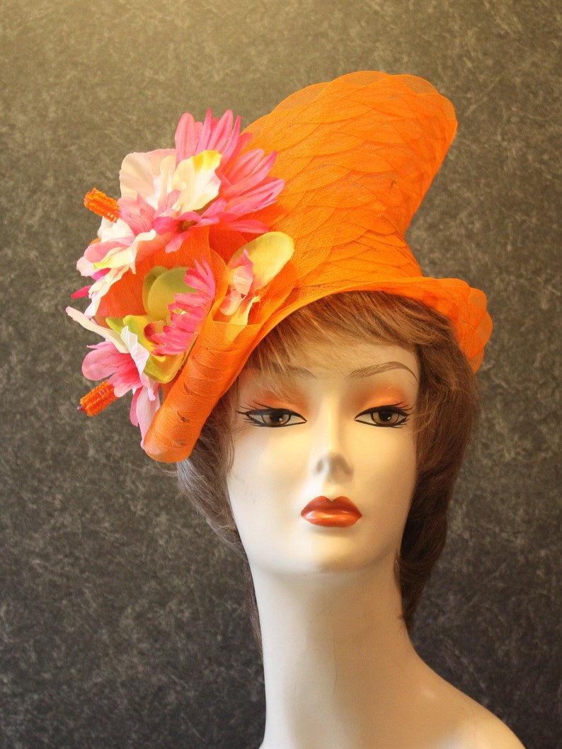 orange derby hat