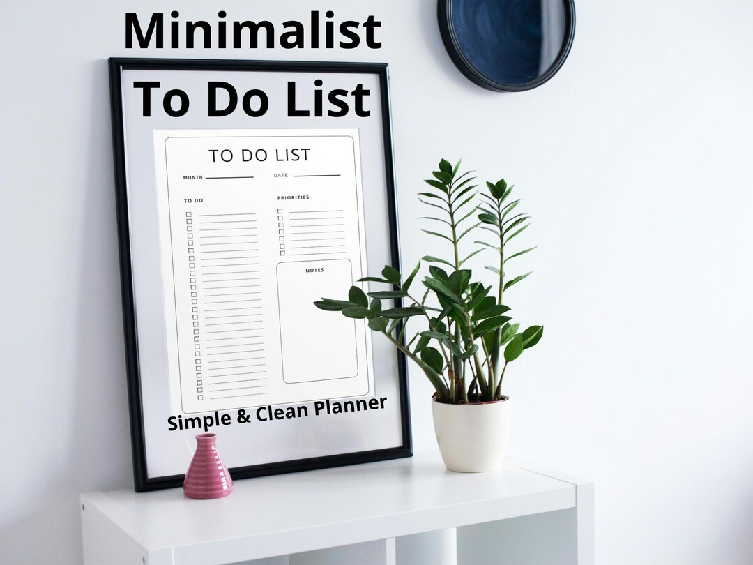Minimalist to Do List Printable – Daily Task Planner for Productivity ...