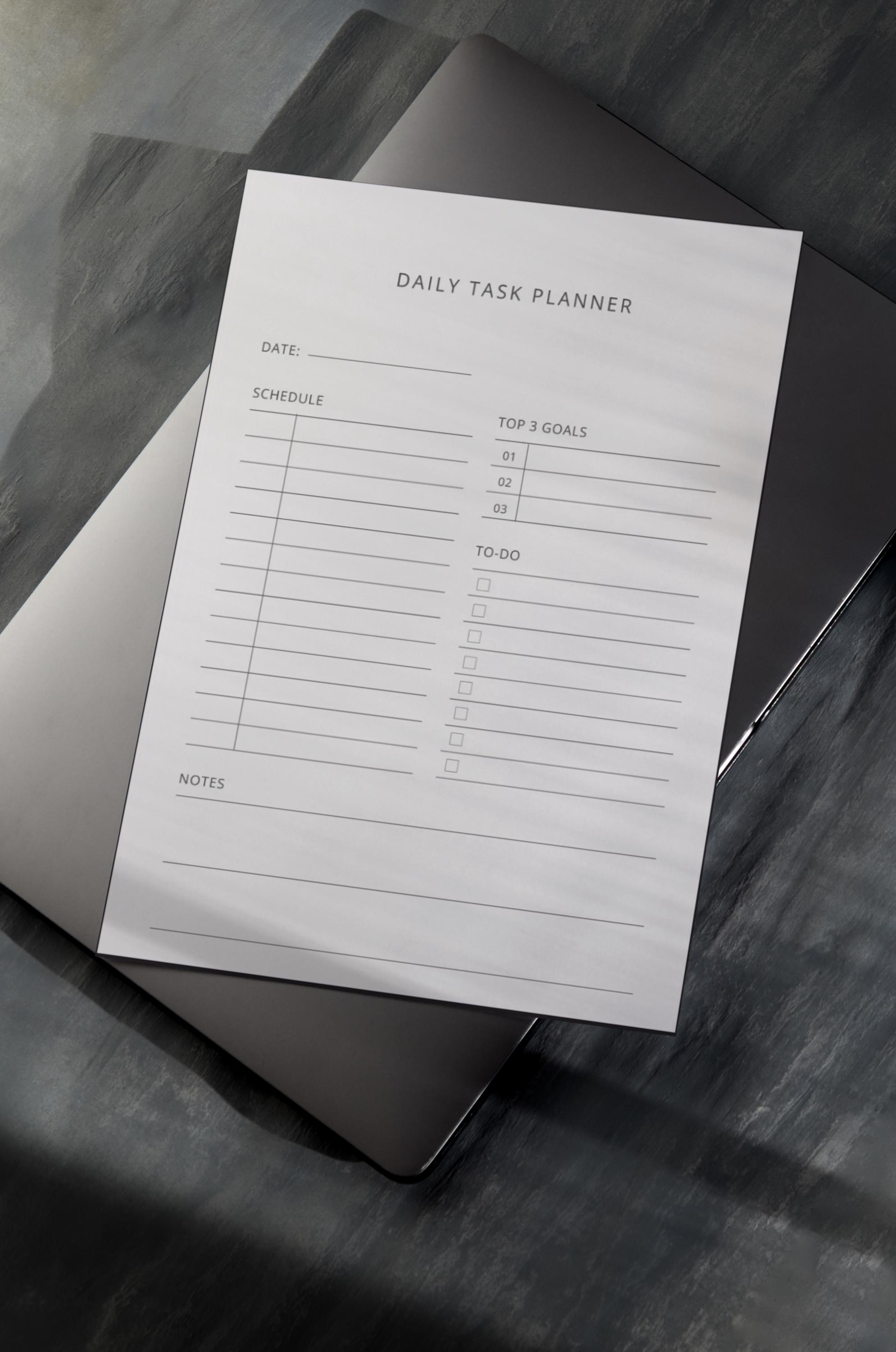 Daily Planning Sheet Printable | Structured Daily Schedule & Task ...