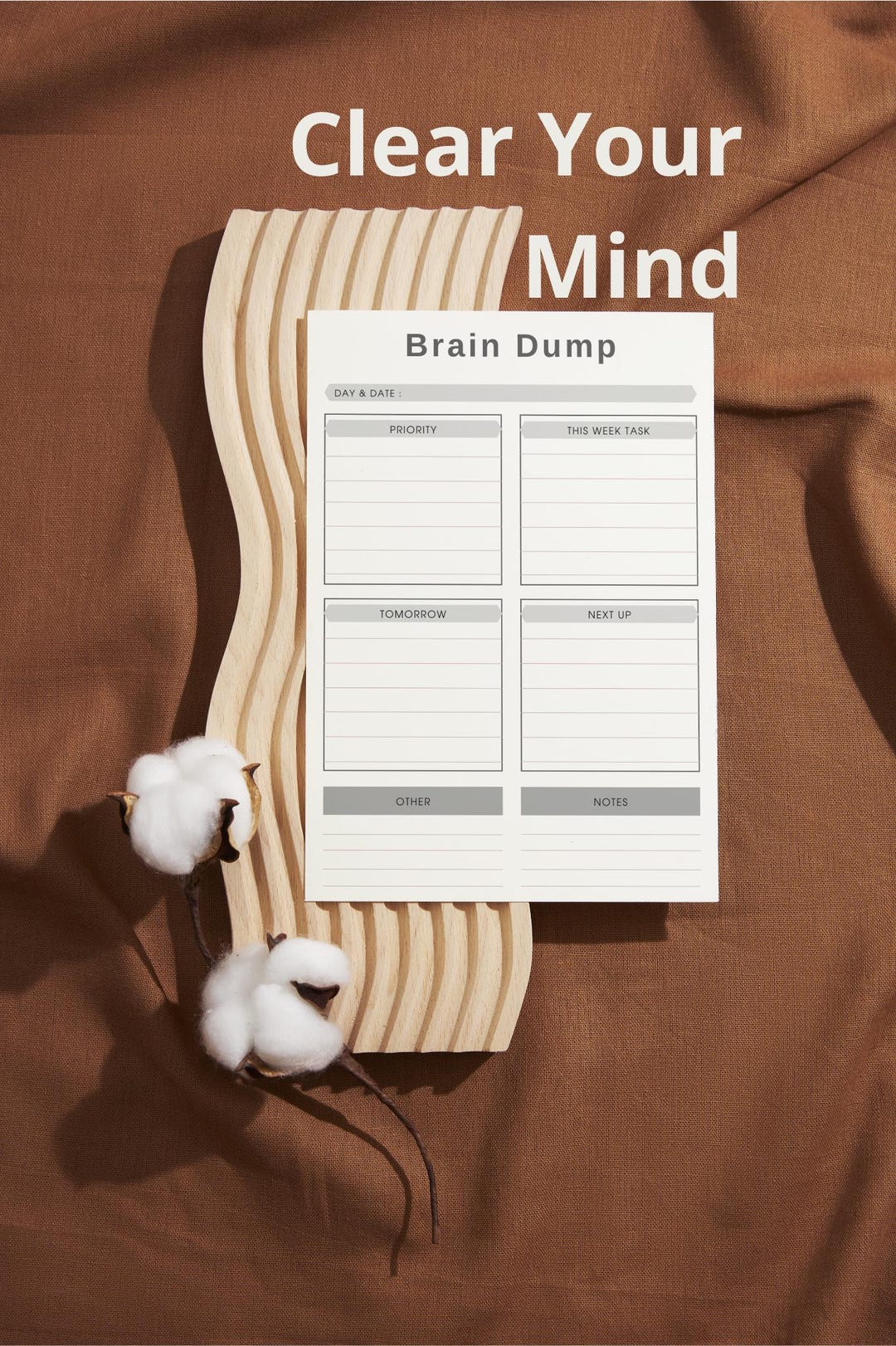 Brain Dump Planner Printable | Overwhelm Reset Worksheet | Clear Your ...