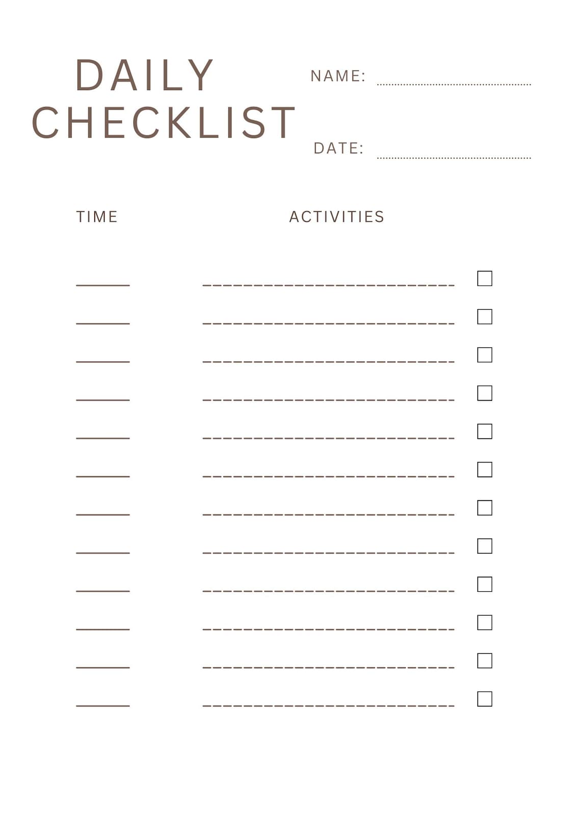 Daily Work Routine Checklist Printable | Employee Task Tracker PDF ...
