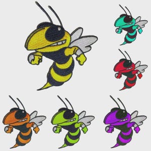 Yellow Jacket Embroidered Patch - Iron On / Sew On Applique