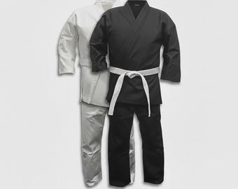 Kids & Adults Karate Uniform Lightweight Martial Arts Uniform with Free Belt
