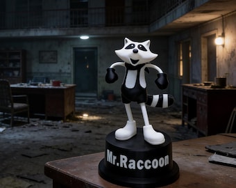 3D Printed Raccoon Statue | RE9 Requiem Mr Raccoon Prop | Horror Game Fan Gamer Gift