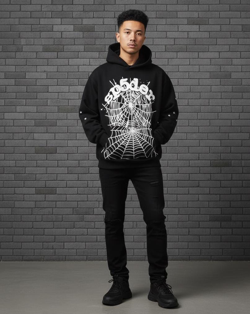 Sp5der hoodie black - Etsy 日本