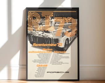 Porsche Renn Termine 1973 | Porsche Poster Art