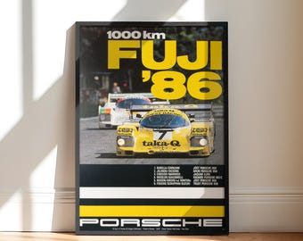 Fuji 1986 Porsche | Porsche 956 Poster Art