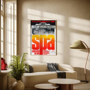 Vintage Porsche 917 Racing Poster | Spa Francorchamps Art Print image 5