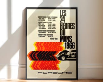 Le Mans 1966 24hr | Porsche Poster Art
