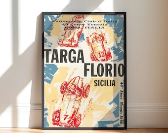 Targa Florio 1960 Poster | Vintage Racing Art, Sicily Motorsport