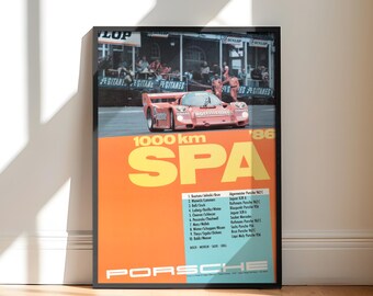 Porsche 1000km 1986 | Spa Francorchamps Art Print