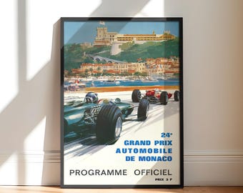 Monaco Grand Prix 1966 Poster | Vintage F1 Racing Art