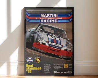 1973 Martini Porsche | Porsche 911 Poster Art